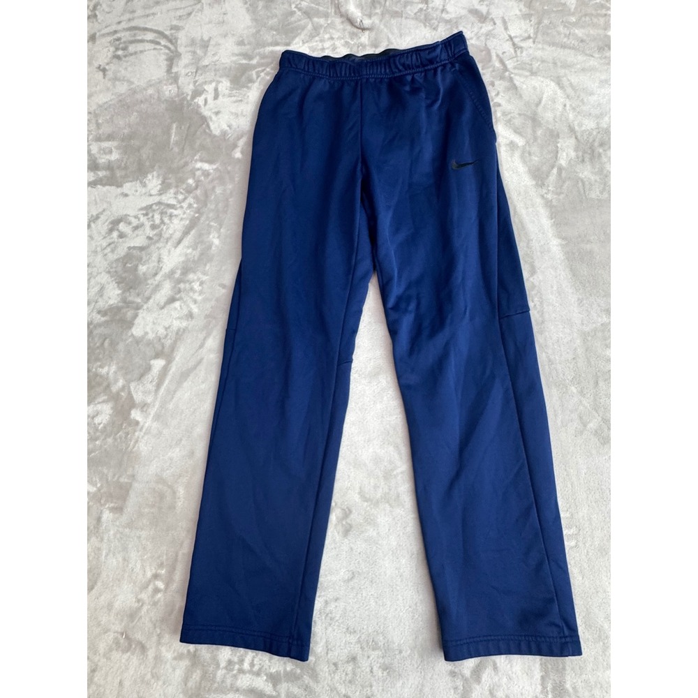 Nike Mens Dri-FIT Fleece Training Pants Navy Blue Straight Leg 800181-429 M